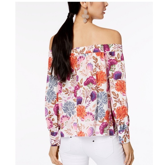 I.N.C. Petite printed off-the-shoulder top - Picture 3 of 3